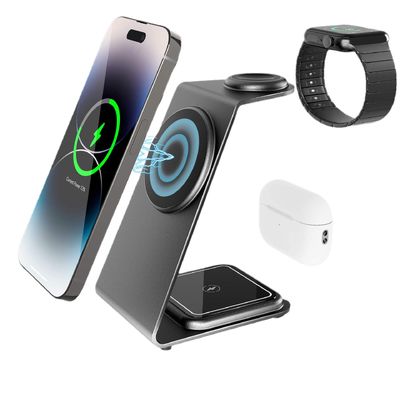 Καλή τιμή 15W 10W 7.5W 5W Qi Standard Metal Wireless Charger με καλώδιο USB C και κράμα αλουμινίου σε απευθείας σύνδεση