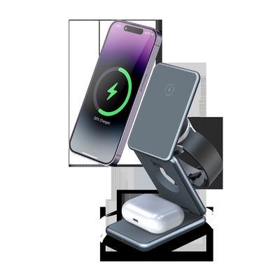Καλή τιμή AK09 Φόλταμπλ 3 σε 1 σταθμός φόρτισης για πολλαπλές συσκευές Apple, μαγνητικός ασύρματος σταθμός φόρτισης για iPhone 16 σε απευθείας σύνδεση