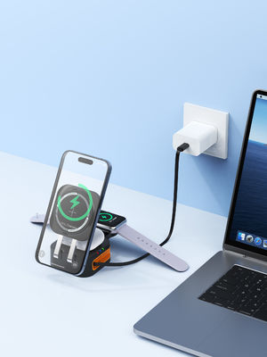 Καλή τιμή 15W CYJ-10 Desktop Portable Wireless Fast Charger Μαγνητικός φορτιστής με δείκτη φωτός Ευφυής φορτιστής σε απευθείας σύνδεση