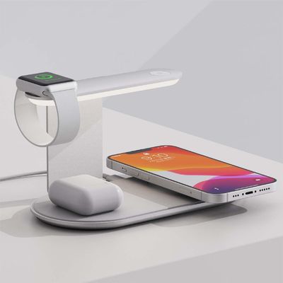 Καλή τιμή V2206 Stand Type Wireless Charger 15W 3 σε 1 γρήγορη φόρτιση Υποστήριξη Iwatch Αλουμινίου σύνθετος γρήγορη φόρτιση σε απευθείας σύνδεση