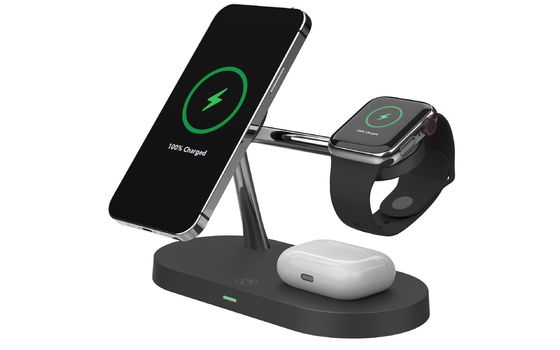 Καλή τιμή 4 σε 1 ασύρματη ταχεία φόρτιση T68C 15W / 10W βιομηχανική φορτιστή κινητών τηλεφώνων Υποστήριξη Apple και Samsung φορτιστή σε απευθείας σύνδεση