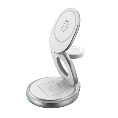 Καλή τιμή 3 σε 1 Χάλυβα ασύρματο φορτιστή 15W iPhone Iwatch Airpod φορτιστή σε απευθείας σύνδεση