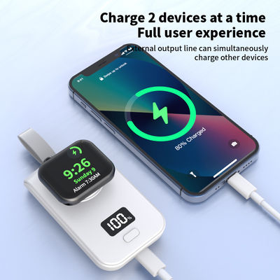 2025 Latest Wireless Charger For Apple Watches ABS+PC 2W Mini Power Bank Support Harging Iwatch