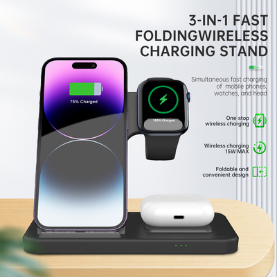 Ασύρματος φορτιστής Apple T288 15W Μαγνητικός ασύρματος φορτιστής ABS Μαύρος φορτιστής