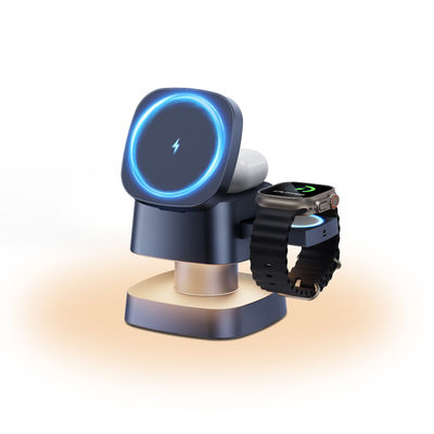 Καλή τιμή Ασύρματος φορτιστής 4 σε 1 με νυχτερινό φως 15W/10W/7.5W/5W Αναδιπλούμενος φορτιστής σε απευθείας σύνδεση