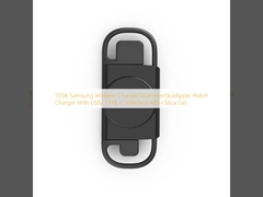 T09A Samsung ασύρματο φορτιστή διπλή διεπαφήφορτιστή Apple Watch με USB/ TYPE-C διεπαφή ABS+Silica Gel
