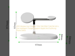 2025 Ασύρματος ταχεία φόρτιση T256 15W/10W/7.5W/5W All In One έξυπνη φορτιστή Υποστήριξη Apple και Sa,Msung Phone Stand