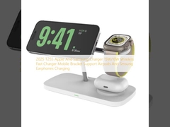 2025 T255 Apple And Samsung Charger 15W/10W ασύρματος ταχεία φόρτιση κινητή θήκη υποστήριξη Airpods και Smsung ακουστικά φόρτιση